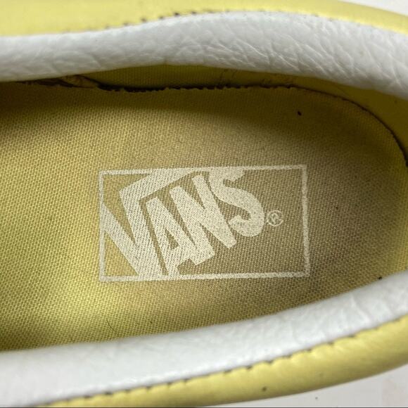 Vans Old Skool Yellow Pastel Leather Sneaker Unisex Size W 7 M 5.5 - Picture 9 of 10